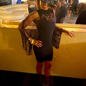 Bebe Black strappy dress